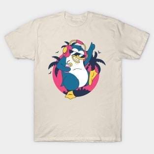 Dancing Tropical Penguin T-Shirt